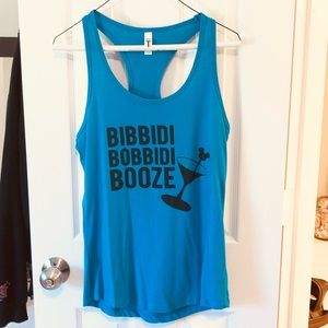 Blue Graphic Tank Top